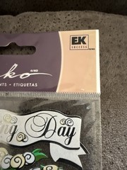 New Sticko WEDDING DAY Binder Stickers EK Success BRIDE & GROOM
