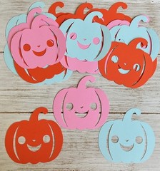 Gender Reveal Pumpkin Cutouts Cute Baby Shower Party Decorations Table scatter
