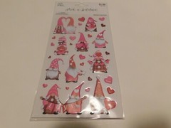 The paper studio stick a bilities Valentine’s Day Gnome puffy stickers 30pc