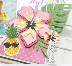 7PCS Hawaiian Flower Leaf Metal Die Cuts,Spring Flower Leaves Card Cutting Dies