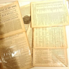 Vintage 1879 Bible Pages 20 Page Paper Packs for Junk Journaling, Scrapbooking,