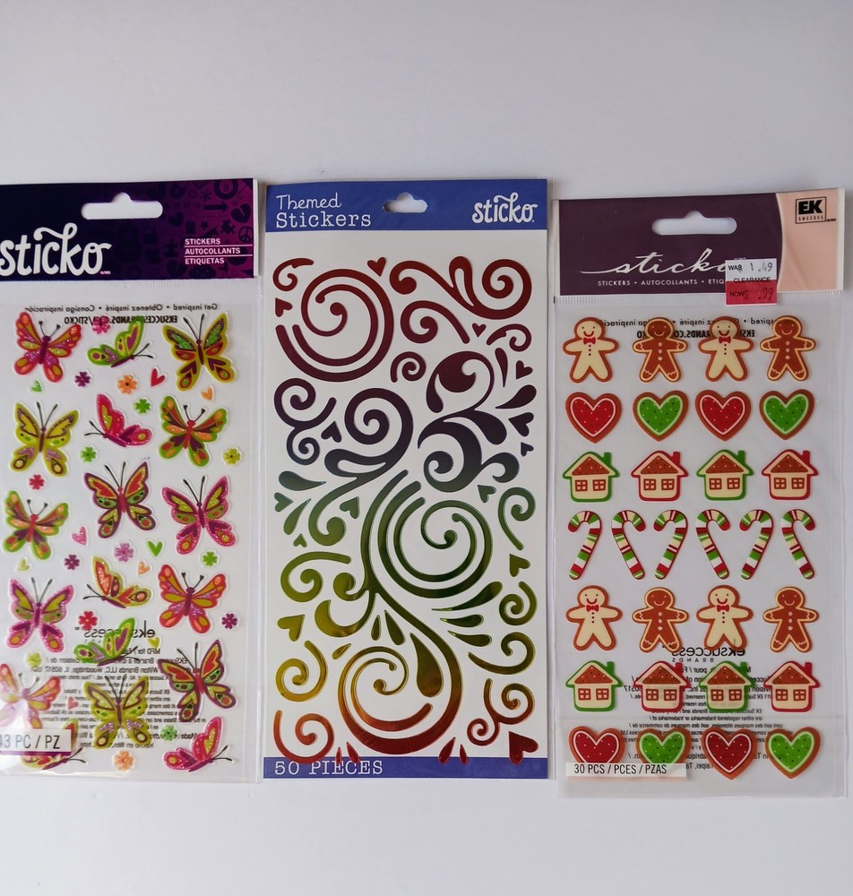 LOT of – EK Success Brands – Sticko Themed Stickers – Various Designs – NEW