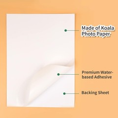 8.5×11 Glossy Sticker Paper for Scrapbooking & DIY Projects – 100 Sheets