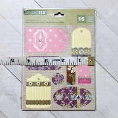 Studio 112 Patterned Tags Stickers Flat Scrapbook Card Embellishments