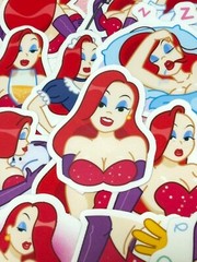 Jessica Rabbit, 26 pcs, stickers, kawaii, DISNEY, Roger Rabbit, Sexy, glamorous