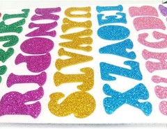 5 Sheets 210PCS Colorful Glittery Foam Self Adhesive Letters Stickers,Foam Le…