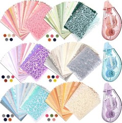 156 Sheets Textured Scrapbook Paper and Mesh Fabric Assorted Set, Sublaga 6 Pack