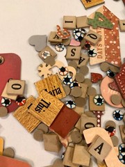 1000’s Papercrafting Chipboard Accents Scrabble Wood Letter Tags Sayings