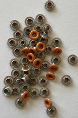 ORANGE 1/8”ALUMINUM ROUND EYELET(50pcs)American Crafts •Card making•Scrapbooking