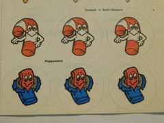 VTG SCRATCH SNIFF STICKERS ~VERY RARE~80’s CHOCOLATE UNICORN MEMBERS ONLY HTF