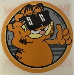 GARFIELD CIRCLE #2 Stickers Nickelodeon•Animal•Cat•Chubby•Cartoon•Card Making•