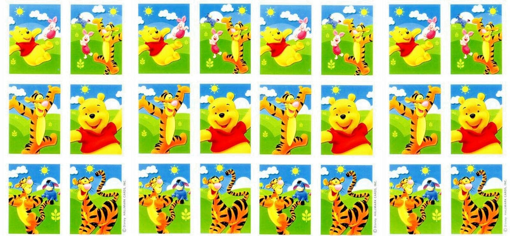Disney Winnie the POOH SPRING Scrapbook Stickers Tigger Piglet Eeyore 4 Sheets