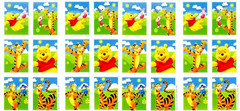 Disney Winnie the POOH SPRING Scrapbook Stickers Tigger Piglet Eeyore 4 Sheets