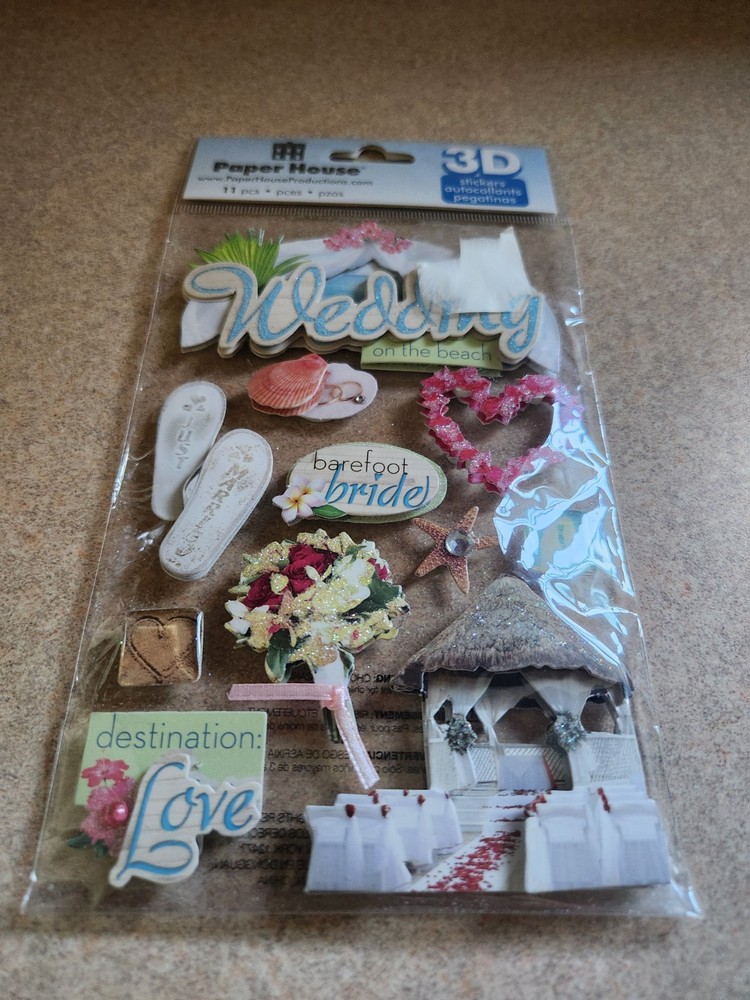 Paper House~Beach Wedding~3D Stickers