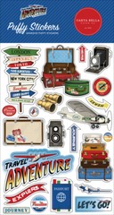 Carta Bella Paper OUR TRAVEL ADVENTURE Adhesive Puffy Scrapbook Stickers