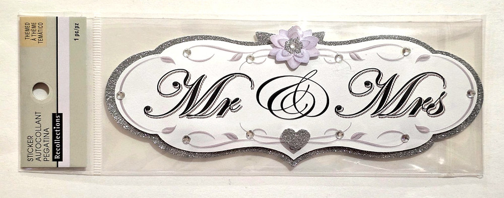 RECOLLECTIONS Themed Dimensional Sticker – MR. & MRS. TITLE