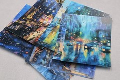 Rain drops PET Stickers Pack ｜City view glass rain drops themed Stickers TZB-M