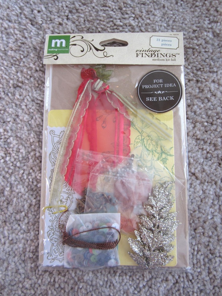 Making Memories Vintage Findings medium kit fall, 31 pieces