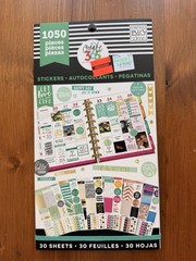 The Happy Planner Create 365 Planner Sticker Book, Multicolor 1050pc 30 Sheets