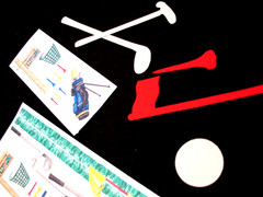 CREATIVE MEMORIES Gr Lengths Golf, 10 strips plus studio stickers and golf cart