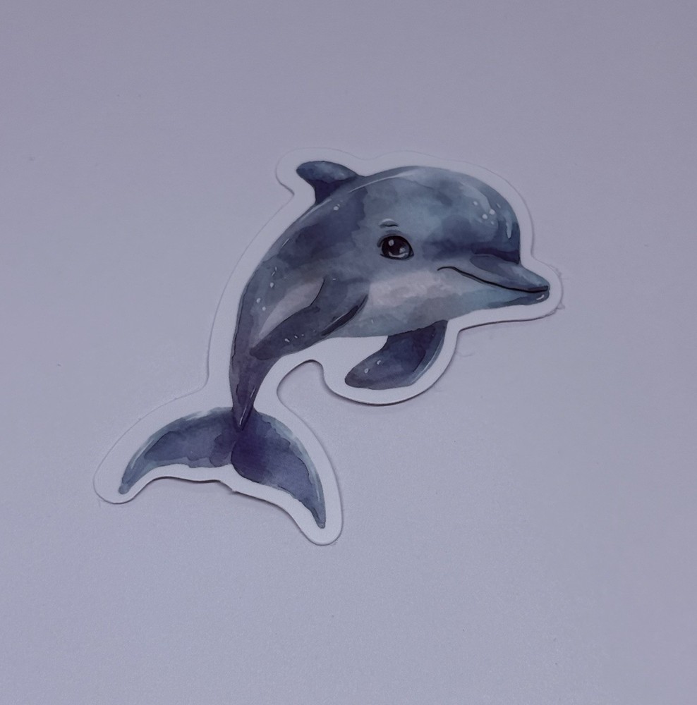 Cute Baby Dolphin Animal Sticker Vinyl Decal Journal Wall Fun Art Decor Tc9