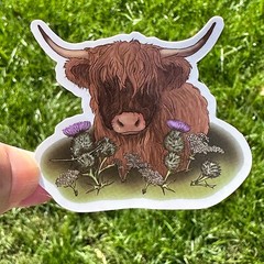 25pcs HIGHLAND Cows stickers, Cows, animals, FREE Shipping*