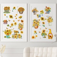 Sunflower Rub on Transfers for Crafts – 12 Sheets 5.9 x inches,