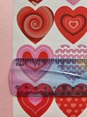 16 Pretty Heart Stickers Large Heart Stickers Valentines Heart Stickers Set C