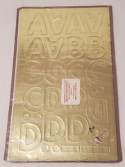 vtg 1988 Current Publishing Alphabet Stickers Gold unknown number sealed pack