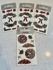 4 Sealed Packages – MRS. GROSSMAN’S. Stickers – Christmas Greens & Holiday 1998