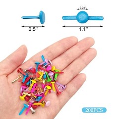 Quacc 200pcs Multicolor Split Pins Round Scrapbooking Brads Split Pins Paper …