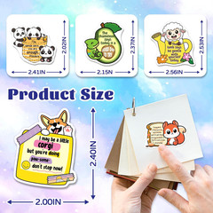 200 PCS Cute Animal Motivational Stickers for Water Bottles, Scrapbooks, Laptops
