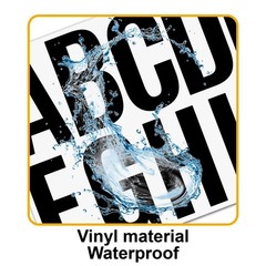 258 Pcs Waterproof 4-Inch Self-Adhesive Vinyl Stickers Black Alphabet & Numbers