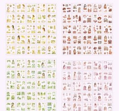 10 Sheets Spring Aesthetic Stickers- 4-5 Stickers Per Sheet- DIY Crafts **
