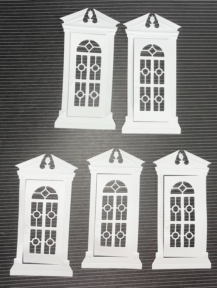 ❤️5 EDWARDIAN DOOR cardstock paper die cut embellishments scrapbook card making
