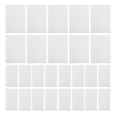 80Pcs Reusable Sticker Storage Binder Sheets Double Sided White Paper for Crafts