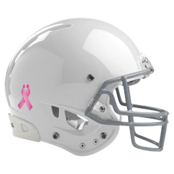 Pink Ribbon Stickers For Helmets | 50 PACK | Full Color Breast Cancer Awareness