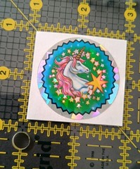 Vintage Stickers Rainbow Unicorn Prism Sticker RARE
