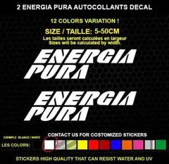 2 ENERGIA PURA sticker Genuine waterproof vinyl sticker 5-50cm