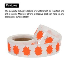 Color Coding Burst Labels 1 Roll Fluorescent Rose Red 1 Inch Dots Stickers