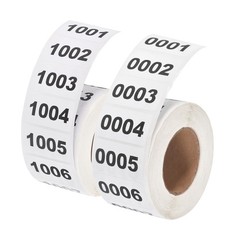 0.8×1.6″ Inventory Sticker, 2 Roll 0001-1000 & 1001-2000 Number Label 2000 Tags