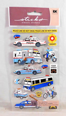 Police Stickers Scrapbook Journal EK Success SPSG159 Sheriff Car Bus Motorcyle