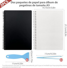 2 Pack Reusable Sticker Book Collecting Album Contains 30+30 blank release paper
