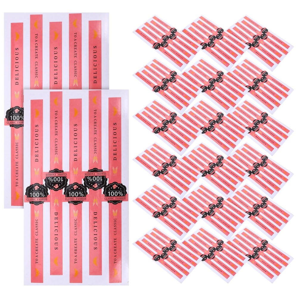100pcs Stickers Self Adhesive Stickers Pastry Seal Sticker Labels Stickers Ca…
