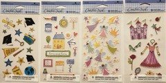 Lot of 12 CREATIVE TOUCH Scrapbooking Stickers MIX ASSORTMENT