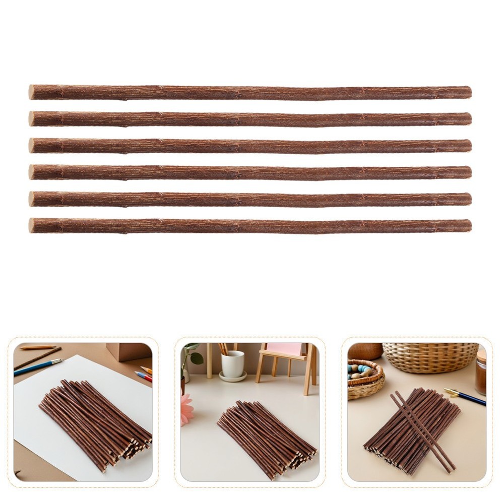 50Pcs Natural Coffee Wood Twig Craft Sticks for Rustic Farmhouse DIY Decorations