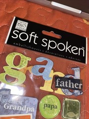 Grandpa Papa Grandfather Soft Spoken Embellishment Dimensional Sticker Scrapbook