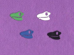 POLICE HAT die cuts scrapbook cards