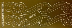 GOLD METALLIC SWIRL BORDER Stickers(2pc)Stampendous•Flourish •Curls•Card Making•