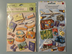 K&Company AND Dimensional – Happy Trails Passport Travel Scrapbooking Stickers